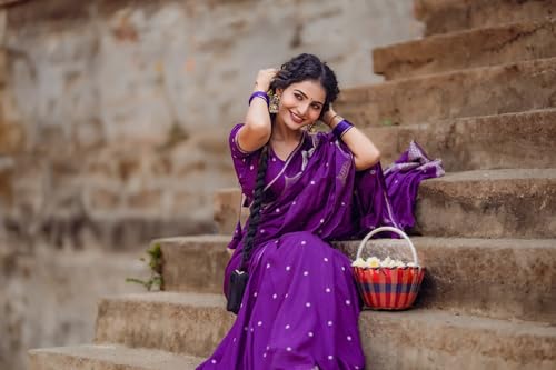 Image of C J Enterprise Women's Banarasi Saree Pure Kanjivaram Style Silk Saree With Blouse Piece for Wedding (Shiv-1)