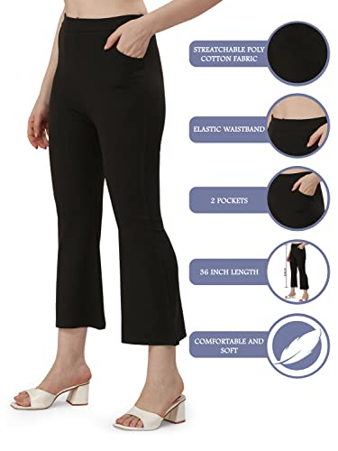 Image of Mehrang Women's Yoga Dress Pants Stretchy Work Slacks Business Casual Office Straight Leg /Boot-Cut Elastic Waist Regular Fit Trouser Pant