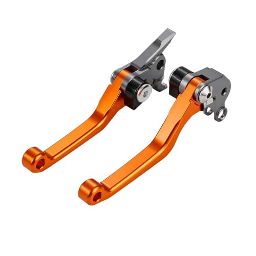 【Materiale】 Leva del freno e leva della frizione della moto realizzate in materiale in lega di alluminio di alta qualità, resistente, non facile da invecchiare e resistente all'usura, garantendo un uso a lungo termine.