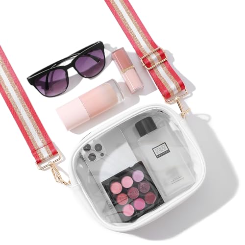 Image of TOBVZOO Clear Bag Stadium Approved, Crossbody Transparent Bag for Concerts Sports Events, Purses for Men & Women