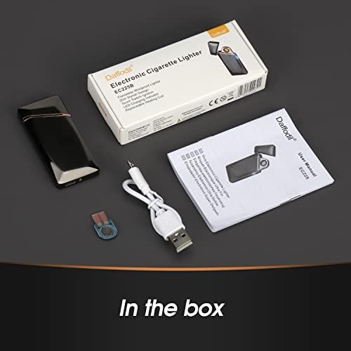 Daffodil Rechargeable Electronic Cigarette Lighter EC225 | USB Electronic Windproof Cigarette Lighter with Touch Sensor and Replaceable Heating Coil