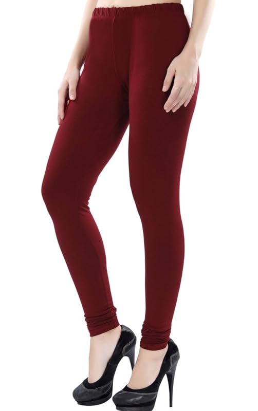 bwall Women Cotton Full Length Leggings Stretch High Waist Soft Comfortable Solid Color Premium Fit Pants for Casual Office Yoga-picture-47