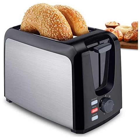 Toaster 2 Slice Stainless Steel Toaster Two Slice Toaster with Removable Crumb Tray Toaster Wide Slot Toasters 2 Slice Best Rated Prime with 7 Bread Shade Settings and Bagel, Defrost, Cancel Function Cover