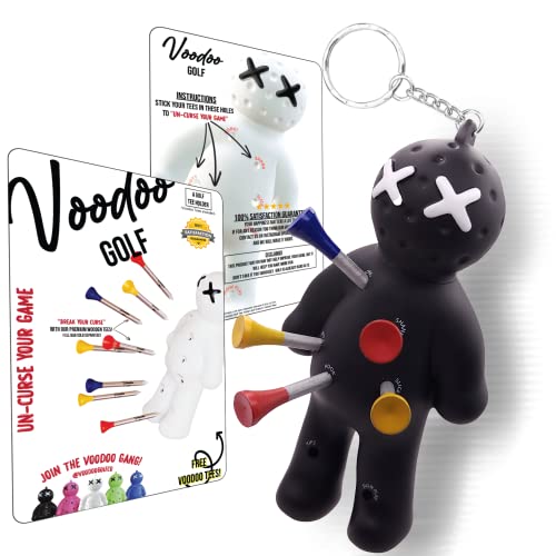 Voodoo Golf Ball Tee Holder | Novelty Keychain Accessory for