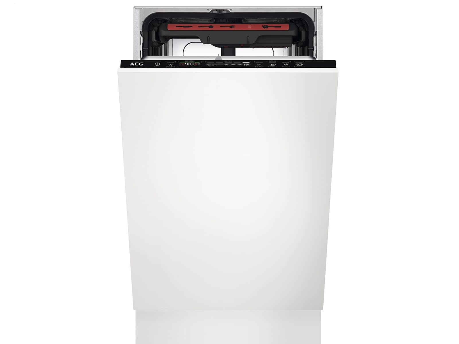 AEG Lavavajillas empotrable de acero inoxidable totalmente integrado, 10 placas, 45 cm de ancho, tecnología AirDry