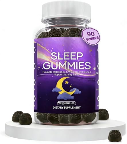 Sugar Free Sleep Gummies Night Time Gummies x 90 Natural Melatonin Formula Promote Relaxation Helps Improve Sleep Quality with Magnesium L-Theanine Gluten Free
