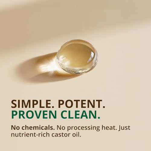 image for RejuveNaturals Castor Oil (16oz Glass Bottle) USDA Certified Organic, 