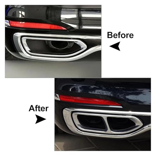 Cubierta de escape para BMW Serie 7, ideal para rejuvenecer la trasera 4