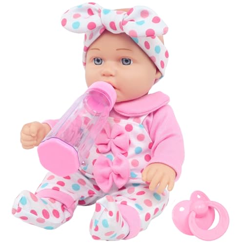 UNICORN ELEMENT 12 Inch Baby Dolls with Clothes Accessories Playset, 7 Set 12 Inch Baby Doll Bottle Pacifier Pretend Game for 3+ Years Old Girls Gifts...