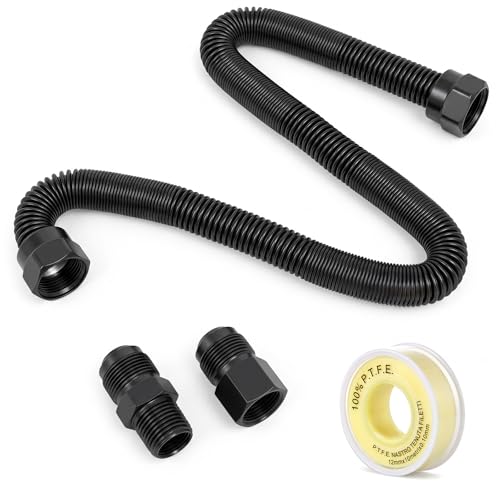 Image of 5 /8 inch Od x 1 /2 inch Id 24 inch Gas Line hose Connector, 304 SS Flexible