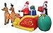 13 FT Long Jumbo Lighted Christmas Inflatable Santa Claus and Penguin in Sleigh Pulled by Two Reindeer – Giant Outdoor Indoor Holiday Decoration Built-in Lights Self-Inflating Blower Lawn Yard Décor