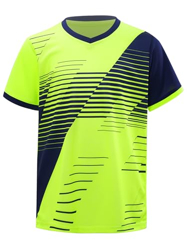 easyforever Kid Boy Soccer Jersey Sports Shirt Breathable Athletic Tops Quick Dry Fit Short Sleeve Tshirt for Sport Training
