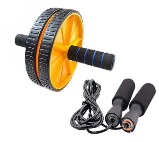 SIXTEEN Ab Wheel Roller with Skipping Jump Rope Full Body Exercise Home Gym Workout Equipment Combo Set for Men and Women (Pack of 2)-picture-39