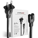 Chanzon UL Listed PS5 2 Prong 6 ft AC Power Cable for Sony PS4 PS3 Sharp,Toshiba Hisense jvc...