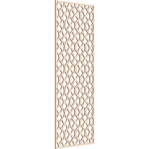 Image of Resort Decorative Pierced Fretwork Wood Wall Panels, 29 3 /8 inchW x 74 3 /8 inchH x 3 /8 inchT, Red Oak