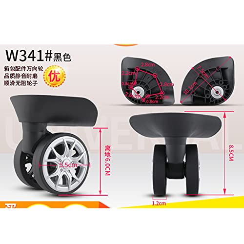Luggage Wheels Replacement, 360 Degree Swivel Luggage Mute Wheel Suitcase Replacement Repair Wheels Parts Spinner(4)(Size:4)2