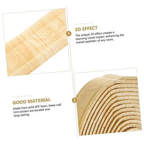 Gadpiparty 2 Rolos Acabamento De Canto Guarnição De Moldagem De Casca e Vara Descascar e Colar Guarn