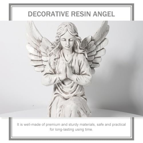 Statue ange blanc en résine faite main, un chef-d'œuvre décoratif unique - 4