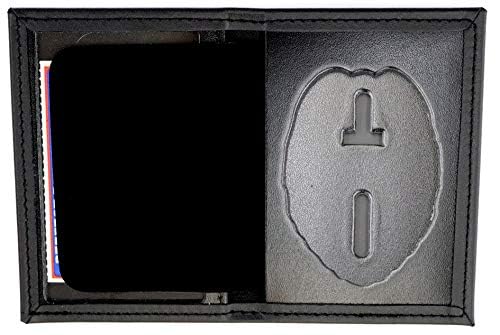Image of Perfect Fit Dress Leather Badge and ID Case for Police Shield /Security (Cutout PF209)