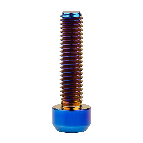Image of Titanium Torx Square Head M6 x 10 15 20 25 30 35 40 45 50 60 65 70 80mm Screw Pack of 5 (Burn Blue, M6x25mm)