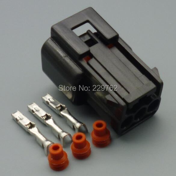 Yierxjwshx 4/10/50/100sets 3 Pin Way 1.5MM Car Waterproof Electrical Connector Plug Auto Wire Connector - (Color Name: 10sets)