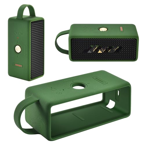 Silicone Cover Case Compatible with Marshall EMBERTON III Portable Bluetooth Speaker, Waterproof Soft Skin Silicone Protective Case for Marshall EMBERTON III Bluetooth Speaker Accessories (Green)