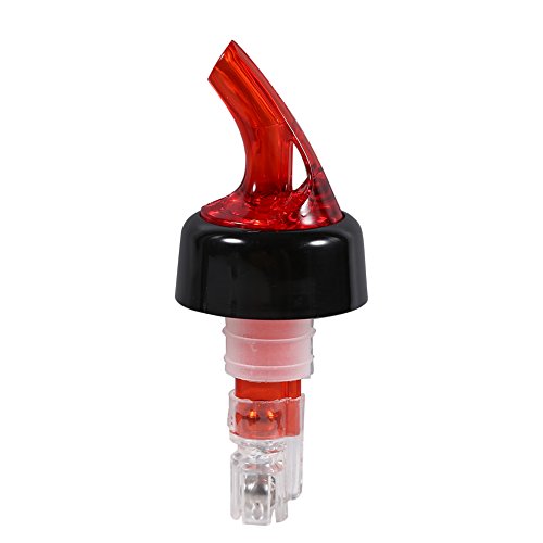 AKLOSIPY Versatore per Bottiglie da 15 Ml, Dispenser per Cocktail da Bar, Beccuccio per Liquori in Plastica per l'erogazione in Bar e Pub (rosso)