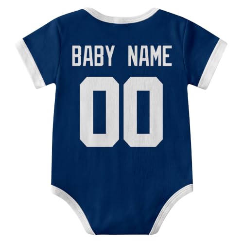 Image of KREDE Baby Clothes Custom Short Sleeves for Baby Boy Gifts | Custom Bodysuit with Number Name Gifts for Baby