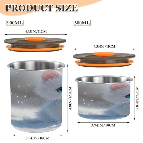 Contenedor de almacenamiento al vacío para café de acero inoxidable Qilmy 30oz miniatura 3