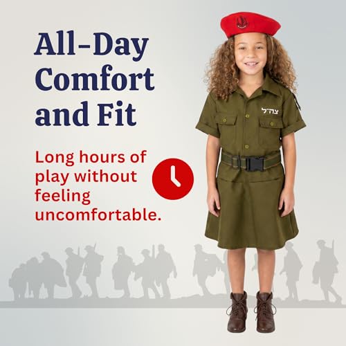 Disfraz Soldado Israelí para Niñas Talla Small miniatura 4