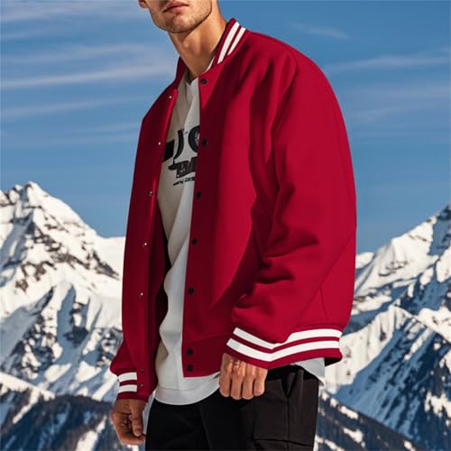 Hulpvktsgiq Men's Varsity Baseball Jacket Causal Contrast Color Long Sleeve Jacket Lightweight Boys Bomber Jackets3