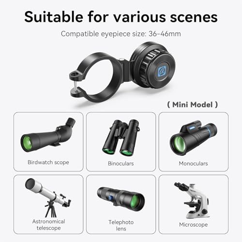 APEXEL Magnetic Telescope Phone Adapter for 36mm-46mm Eyepiece, Aluminum Foldable Photo Adapter Fits All Smartphone, Universal Phone Mount for Binocular, Monocular, Microscope, Spotting Scope - Thumbnail 5