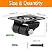Heavy Duty Casters Set of Plate Casters 4 Low Profile Caster 1 Inch Caster Wheels for Furniture Casters 1100 Lbs Capacity for Bed Workbench Black Nylon