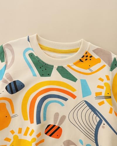 Image of Hongshilian Unisex Kids Cute Cartoon Cotton Sweater Shirt