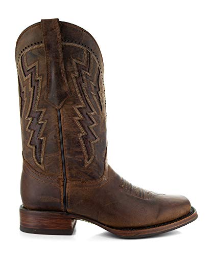 Image of Soto Boots Square Toe Cowboy Boots H50027 (10) Tan
