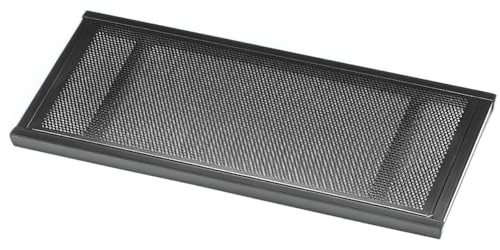 QUIK LOK - QL/662 RIPIANO AGGIUNTIVO METALLICO TRAFORATO Ripiano Metallico per Convertire Supporti a X (T/10, T/20, QLX/11, QLX21, BS/619, QL/646), Con Barre di Rinforzo, Colore Nero