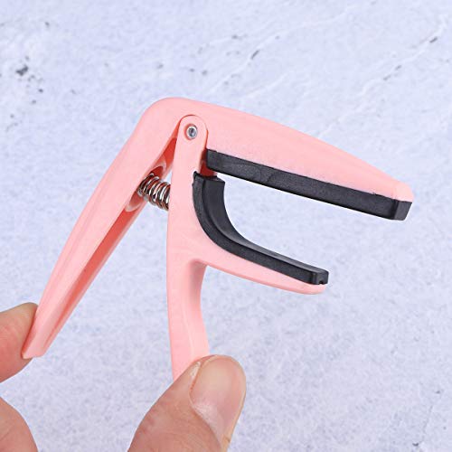 Lioobo Professional Ukulele Capo Single-Handed Quick Change Ukelele Capo Zinc Alloy Guitar Parts Accessories (Pink) #TOP5