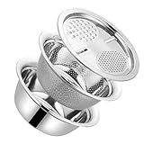 Edelstahl Becken mit Reibe. Hergestellt mit prime material, die ist langlebig und robust.