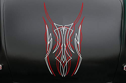 Factory Crafts Universal Pinstripe Set 3 Graphics Kit Vinyl Decal Wrap - Red &Amp; White