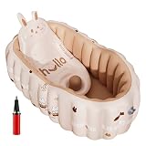 Vasca da bagno per bambini | Vasca da bagno gonfiabile per bambini | Design pieghevole del sedile antiscivolo | Vasche da bagno gonfiabile spesse con tappeto | Vasche da bagno per bambini durevoli