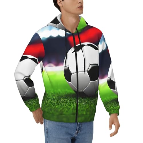 Sweat à capuche football homme manches longues zippé pour stopper le coup de froid