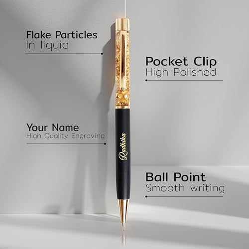 Image of MANAMA Premium Customize Ballpoint Name Pen | Blue Ink (Gold Flake) Personalized Gifts For Men And Women | Ideal For Wedding, Anniversary, Corporate Gifting, Velentine, Birthday Office Employe
