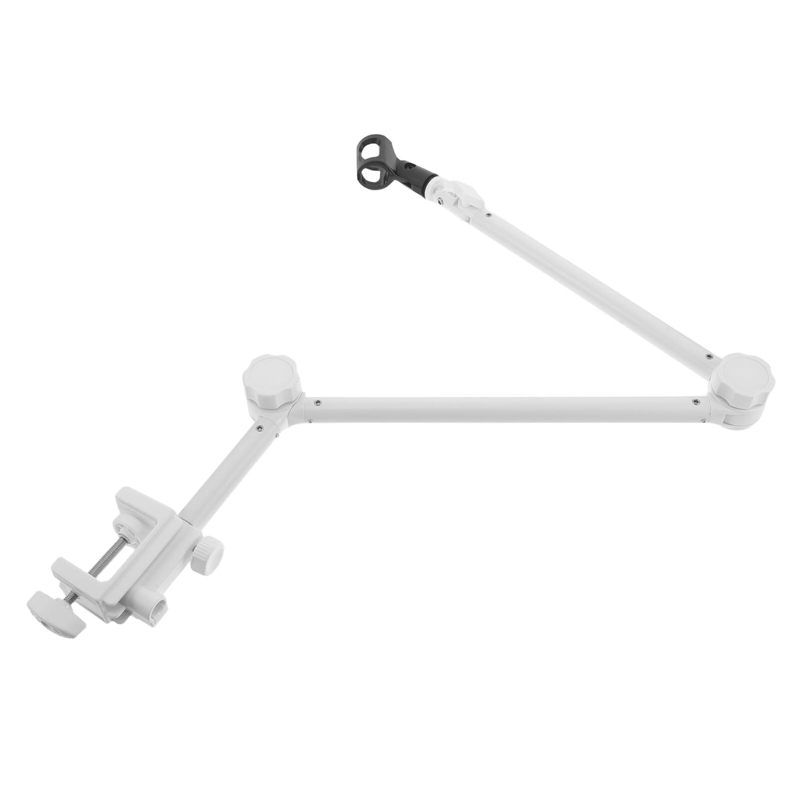 Ipetboom Regulowany Metalowy Mikrofonowy Uchwyt Biurko z Zaciskami Składany Boom Arm Stabilny Stojak Do Podcastów Nagrań Streamingu i Gier Kompatybilny z Wieloma Modelami