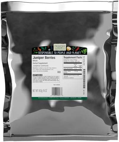Frontier Natural Products, całe jagody jałowca, 453 g