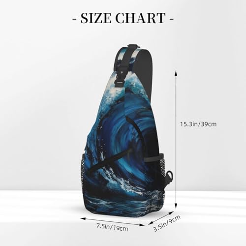 Mochila tipo sling pequeña para hiking unisex negra miniatura 3
