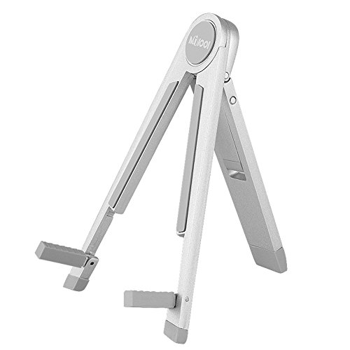 UPPEL Suporte móvel inteligente, suporte para tablet, suporte para computador portátil, ajuste multi-ângulo dobrável para iPad Pro, para Mac Book, telemóveis, computadores portáteis compatível (7 IN prateado)