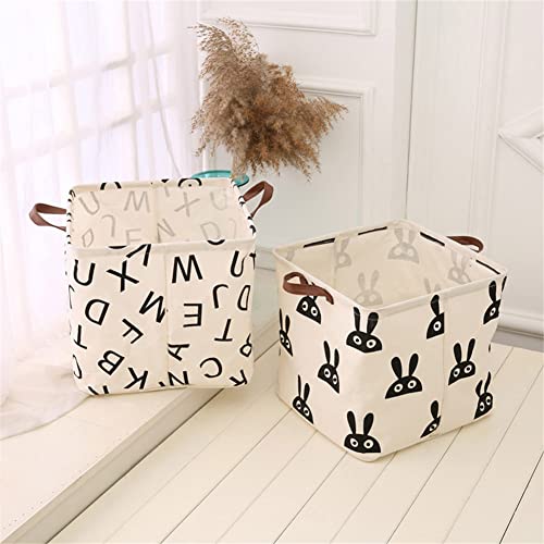 Image of AKOAK 1 Pack Waterproof Laundry Basket Cotton and Linen Folding Storage Basket, Children's Toys Storage Bag, Laundry Basket Underwear Storage Box