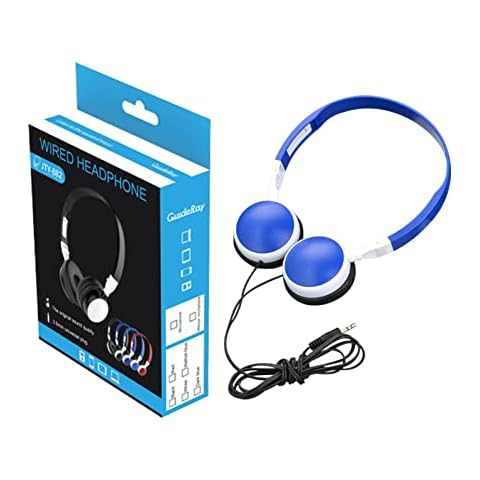 UxradG Multi-Platform Wired Gaming Headset, Stereo Sound 3.5mm Jack Headphones Wired Gaming Headset with Noise Cancelling Microphone (Dark Blue) Cover
