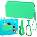 Mity rain Silicone Organizer for Bogg Bag Phone Holder, Accessories Set for Bogg Bag Contain 2PCS Key Holder and a Large Capacity Silicone Zipper Bag for Beach Bags Tote Bag(Green)