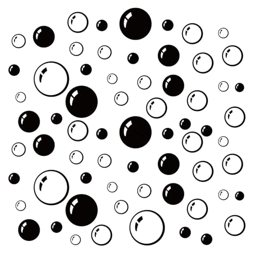 Autocollant mural à bulles 4 rouleaux d'autocollants décoratifs à bulles en PVC pour machine laver, baignoire, mur de salle de bain, ..